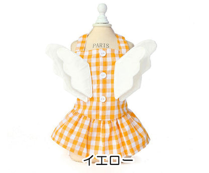【犬 夏服 犬の服 春服用】ワンコエンジェルワンピース【ドッグウェア ペット ワンポイント ワッペン ダックス トイプードル チワワ 服 タムベディ コーギー 春服 夏服用】[CN][GI]