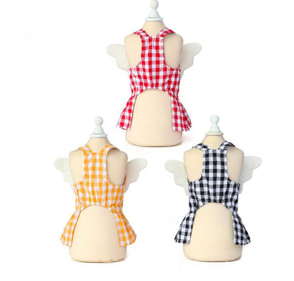 【犬 夏服 犬の服 春服用】ワンコエンジェルワンピース【ドッグウェア ペット ワンポイント ワッペン ダックス トイプードル チワワ 服 タムベディ コーギー 春服 夏服用】[CN][GI]