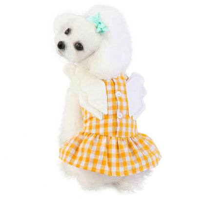 【犬 夏服 犬の服 春服用】ワンコエンジェルワンピース【ドッグウェア ペット ワンポイント ワッペン ダックス トイプードル チワワ 服 タムベディ コーギー 春服 夏服用】[CN][GI]