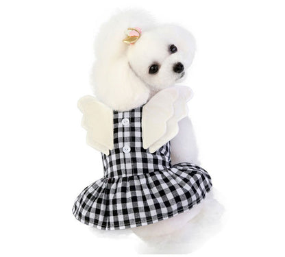【犬 夏服 犬の服 春服用】ワンコエンジェルワンピース【ドッグウェア ペット ワンポイント ワッペン ダックス トイプードル チワワ 服 タムベディ コーギー 春服 夏服用】[CN][GI]