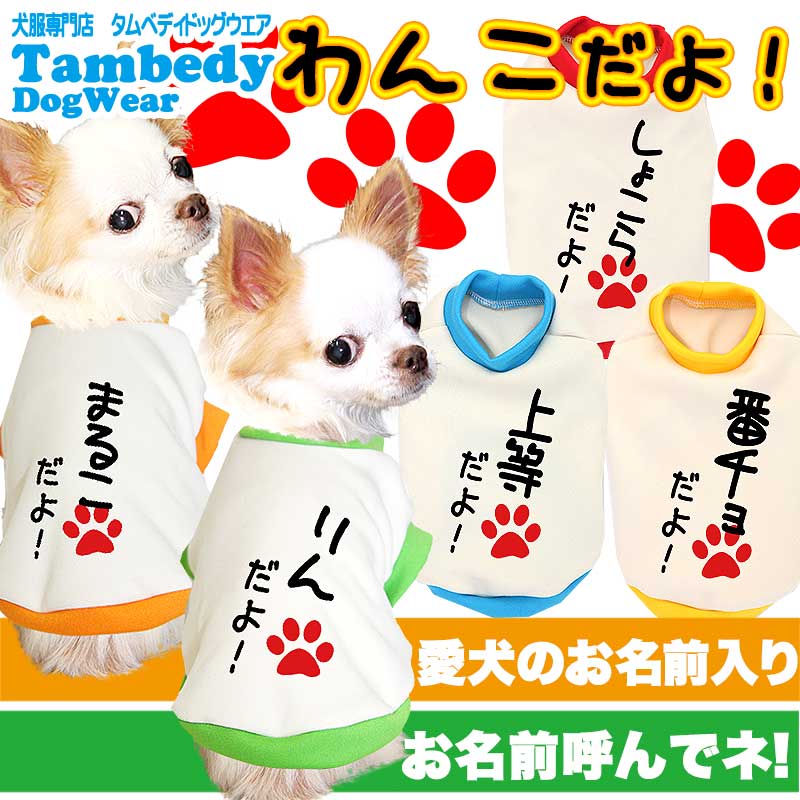 【犬服 犬 服 秋冬 犬の服 ドッグウェア 名入れ】愛犬のお名前入り わんこだよ【なぐりがき ダックス トイプードル チワワ おもしろ パグ タムベディ】(O/3/RI/H/)