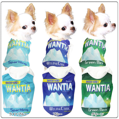 【犬服 犬 服 犬の服 春服 夏服用】ワンティアメッシュシャツ【ドッグウェア ペット お菓子 爽快感 パロディ チワワ ダックス トイプードル さわやか カニヘン 暑さ対策 タムベディ】