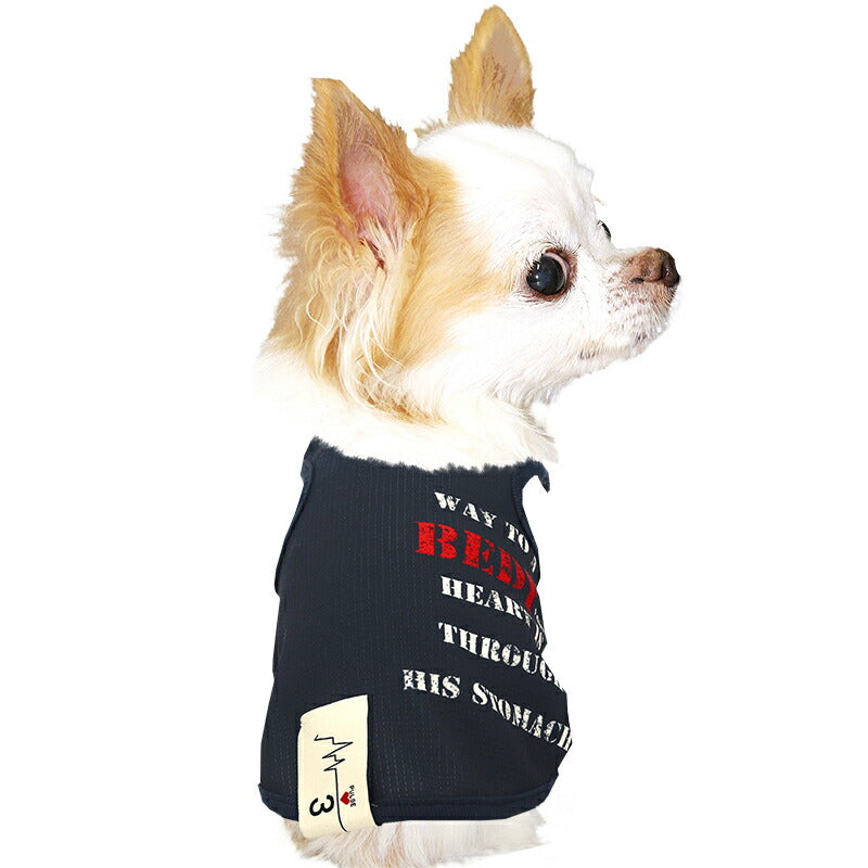 【犬服 犬 服 犬の服 名入れ 春服 夏服用】愛犬のお名前入り 接触冷感素材クール Way to ウェイトゥー【タグ かすれプリント 冷房対策 抜け毛対策ドッグ ウェア トイプードル チワワ タムベディ ポメラニアン】(S/B/T/H/)