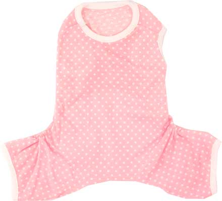 【犬服 犬 服 犬の服】ホワイトドット ロンパース【ドッグウェア ペット 寒さ対策 水玉 トイプードル チワワ ダックス タムベディ かわいい ポメラニアン】