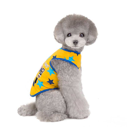【犬 夏服 犬の服 春服用】《名入れ可能》Wスターシャツ【ドッグウェア ペット アウトレット ダックス トイプードル チワワ 服 タムベディ おしゃれ シーズー】[CN][GI]