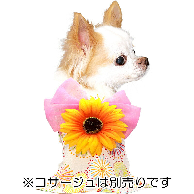 【犬服 犬 服 犬の服 春服 夏服用】夜椰～やや～浴衣 《名入れ可能》《コサージュ別売》【ゆかた 和柄 お祭り 花火ドッグ ペット ウェア ダックス トイプードル チワワ タムベディきれい シーズー】[GI]