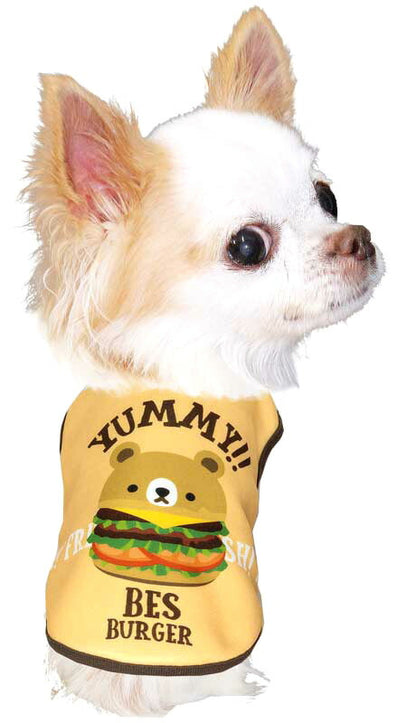 【犬服 犬 服 犬の服 名入れ 秋服 冬服用】愛犬のお名前入り ヤムバーガー【ドッグウェア ベア ハンバーガー ペット ダックス トイプードル チワワ タムベディかわいい ポメラニアン】(S/3/N/H/)