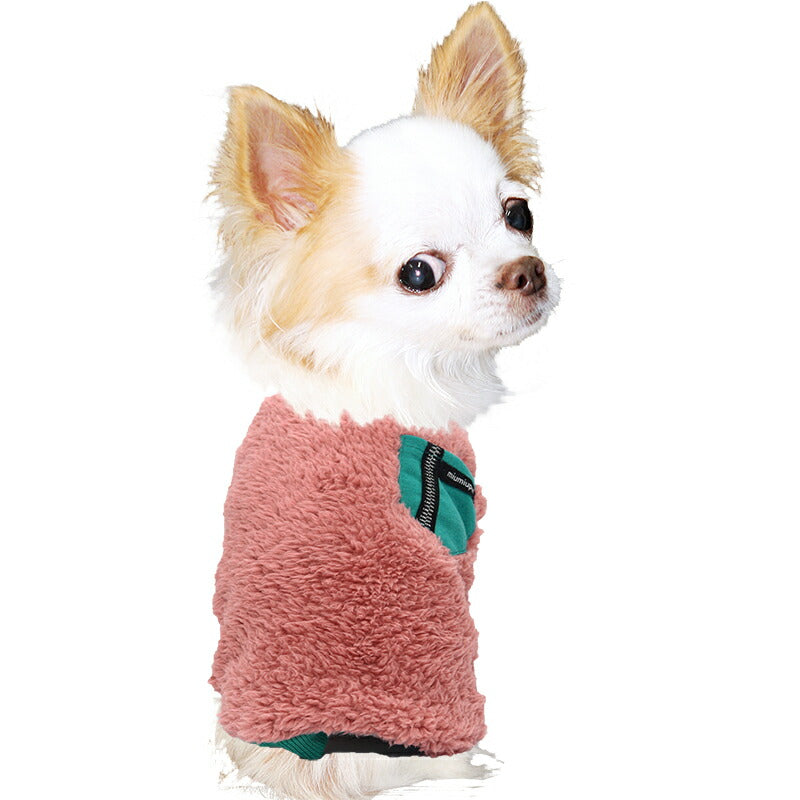 【犬服 犬 服 犬の服 秋服 冬服用】ジッパーラインボア【ふわふわ 寒さ対策 ポケットドッグ ペット ウェア ダックス トイプードル チワワ タムベディ ぬくぬく シーズー】[CN]